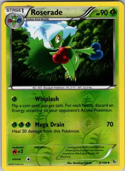 Roserade 9/106 XY - Flashfire Pokemon TCG LP-NM - Image 1