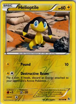 Helioptile 36/106 XY - Flashfire Pokemon TCG LP-NM - Image 1