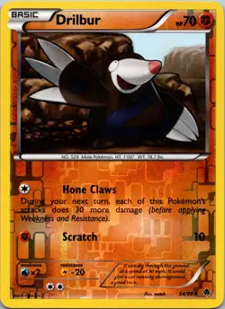 Drilbur (54) 54/98 Emerging Powers Reverse Holo Pokemon TCG NM / LP - Image 1