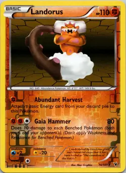 Landorus 74/101 Noble Victories Reverse Holo LP / NM Pokemon TCG - Image 1