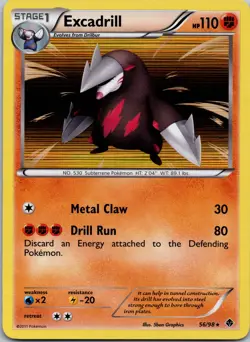 Excadrill (56) 56/98 Emerging Powers Holo LP/NM Pokemon TCG - Image 1