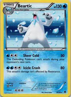 Beartic (30) 30/98 Emerging Powers Holo LP / NM Pokemon TCG - Image 1