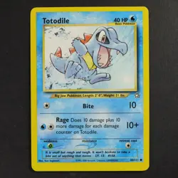 Totodile 80/111 Neo Genesis Pokemon TCG Common/Uncommon Non Holo VG Condition - Image 1