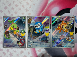 First partner illustration collection pokemon Turtwig Chimchar Piplup 4 Sinnoh - Image 1