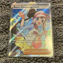 Pokemon TCG Rosa's Encouragement 114/088 POR Trainer Full Art Holo Rare English - Image 1