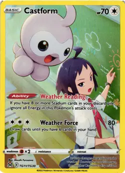 Pokemon TCG Castform Ultra Rare SWSH11 Lost Origin Trainer Gallery TG11/TG30 VLP - Image 1