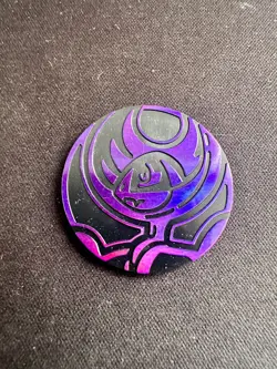 Lunala Purple Coin Holographic Pokemon TCG Exclusive Rare Exclusive Flip Coin - Image 1