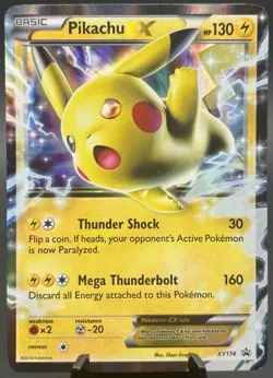 Pikachu EX XY174 Black Star Promo Holo Pokemon TCG Near Mint NM - Image 1