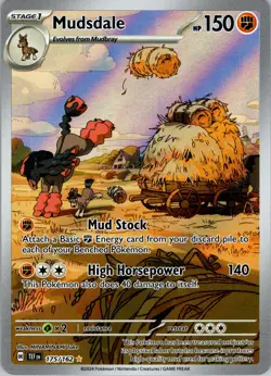 Mudsdale Illustration Rare SV05: Temporal Forces 175/162 NM Pokemon - Image 1