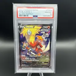 2022 POKEMON SWORD & SHIELD SILVER TEMPEST #TG14 FULL ART/BLAZIKEN V PSA 10 - Image 1