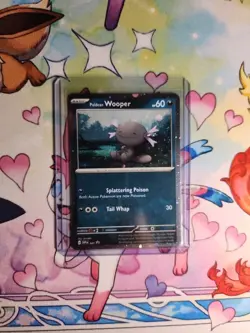 Pokemon Paldean Wooper Obsidian Flames Cosmos Holo Promo Card 041 NM HD SWIRL! - Image 1