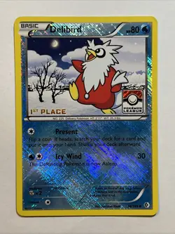 Delibird 1st Place 38/149 | Pokemon League 2012 Promo | Reverse Holo | LP - Image 1