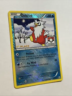 Delibird 1st Place 38/149 | Pokemon League 2012 Promo | Reverse Holo | LP - Image 2