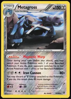 Metagross 49/98 Rare Ancient Origins Pokemon Reverse Holo Near Mint - Image 1