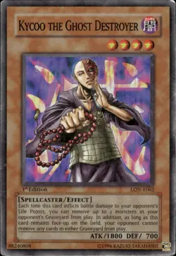 Kycoo The Ghost Destroyer - Super Rare 1st Edition LON-E062 - HP - YuGiOh - Image 1