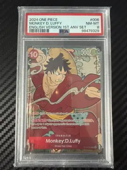 Monkey D. Luffy PSA 8 One Piece English 1st Anniversary Set ST10-006 - Image 5