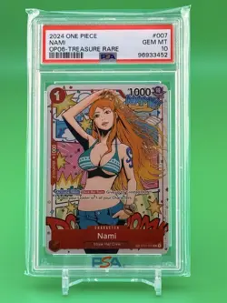 2024 One Piece OP06 En Nami Treasure Rare #007 PSA 10 Gem Mint - Image 1