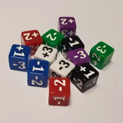 12x Multicolor Micro CCG Stats and Damage Modifier Dice for Disney Lorcana MTG - Image 3