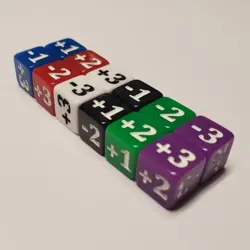 12x Multicolor Micro CCG Stats and Damage Modifier Dice for Disney Lorcana MTG - Image 4