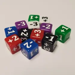 12x Multicolor Micro CCG Stats and Damage Modifier Dice for Disney Lorcana MTG - Image 5