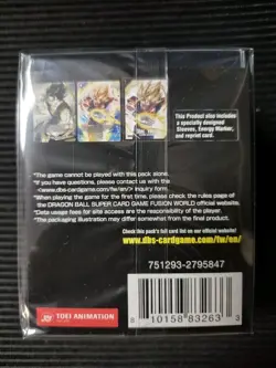 Dragon Ball Fusion World Card Case & Sleeves Set 03 Vegito Promo Sealed - Image 2