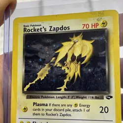 Pokemon Rocket's Zapdos 15/132 Gym Challenge Holo Rare Vintage WOTC MP Card TCG - Image 3