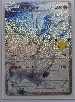 Pokemon Reshiram 113/114 Celebrations Collection Holo Stamped 25th Anniversary - Image 1