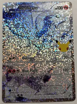 Pokemon Reshiram 113/114 Celebrations Collection Holo Stamped 25th Anniversary - Image 3
