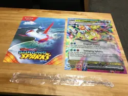 POKEMON SURGING SPARKS PIKACHU EX LENTICULAR 3D 17X24 JUMBO AD POSTER - Image 1
