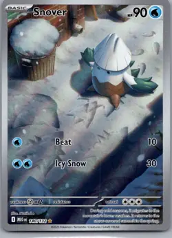 Snover 140/132 Illustration Rare Mega Evolution Pokemon Holo Near Mint - Image 1