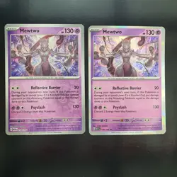 Mewtwo 150/165 Rare Reverse Holo + Holo Pokemon 151 - Image 1