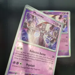 Mewtwo 150/165 Rare Reverse Holo + Holo Pokemon 151 - Image 2