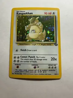 Pokemon TCG Kangaskhan 5/64 Jungle Holo Rare WOTC 1999 Vintage - MP - Image 1