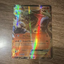 Pokemon Entei EX Ultra Rare Full Art Holo 13/108 Dark Explorers 180 HP - Image 1
