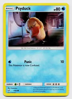 Psyduck 7/18 Pokemon TCG SM: Detective Pikachu Holo NM - Image 1