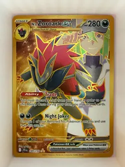 Pokemon TCG N's Zoroark ex 189/159 Hyper Rare Journey Together NM - Image 1