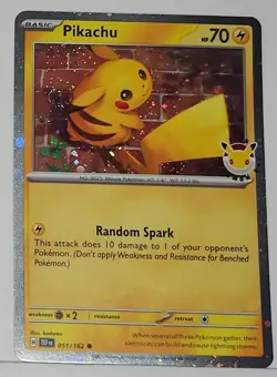 Fart Swirl 🌀 Pikachu 051/162 Cosmos Holo Bleed Error Rare Pokemon Day Promo ✨ - Image 2