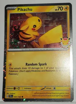 Fart Swirl 🌀 Pikachu 051/162 Cosmos Holo Bleed Error Rare Pokemon Day Promo ✨ - Image 3