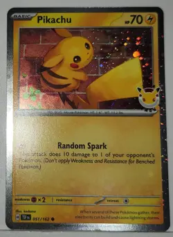 Fart Swirl 🌀 Pikachu 051/162 Cosmos Holo Bleed Error Rare Pokemon Day Promo ✨ - Image 4