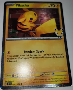 Fart Swirl 🌀 Pikachu 051/162 Cosmos Holo Bleed Error Rare Pokemon Day Promo ✨ - Image 5
