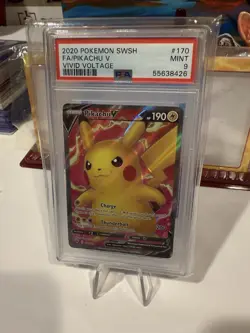 Pokemon TCG - Pikachu V - 170/185 - Full Art Ultra Rare - Vivid Voltage - PSA 9 - Image 3