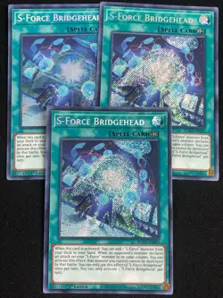 YUGIOH S-FORCE BRIDGEHEAD BLVO-EN057 1ST SECRET X3 NM - Image 1
