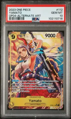 One Piece Kingdoms Of Intrigue Yamato OP04-112 Alt Art PSA 10 English - Image 1
