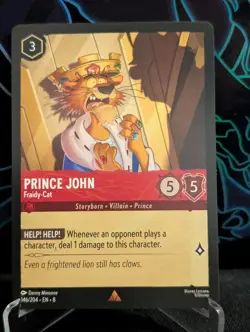 Disney Lorcana Reign of Jafar 146/204 - Prince John Fraidy Cat NM Non Foil - Image 1