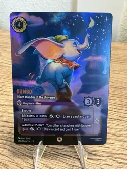 ~Disney Lorcana ENCHANTED Dumbo Ninth Wonder Of The Universe 228/204 - Image 1
