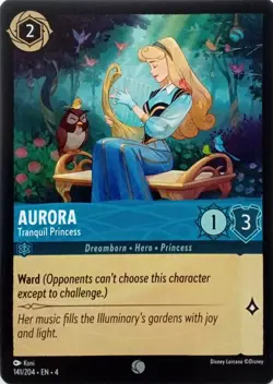141/204 AURORA TRANQUIL PRINCESS URSULAS RETURN COMMON DISNEY LORCANA CARD - Image 1
