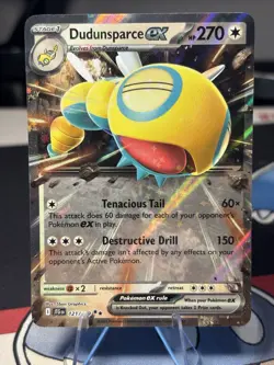 Pokemon TCG Dundunsparce EX Double Rare Holo Card 121/159 Journey Together NM - Image 1