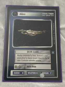 Star Trek CCG 1E Deep Space 9 ALDARA Rare Card NEVER PLAYED - Image 1