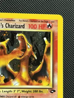 Pokemon Blaine's Charizard Gym Challenge Holo Card 2/132 - Image 3