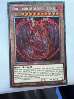 Konami Yu-Gi-Oh! Uria, Lord of Searing Flames Effect 1st Edition MZMJ-EN000 Card - Image 1